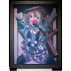 Clown marionnette dans une boîte en bois 15x20cm (par Vladimir)