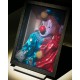 Clown joyeux dans une boite en bois 15x20cm (par Vladimir)